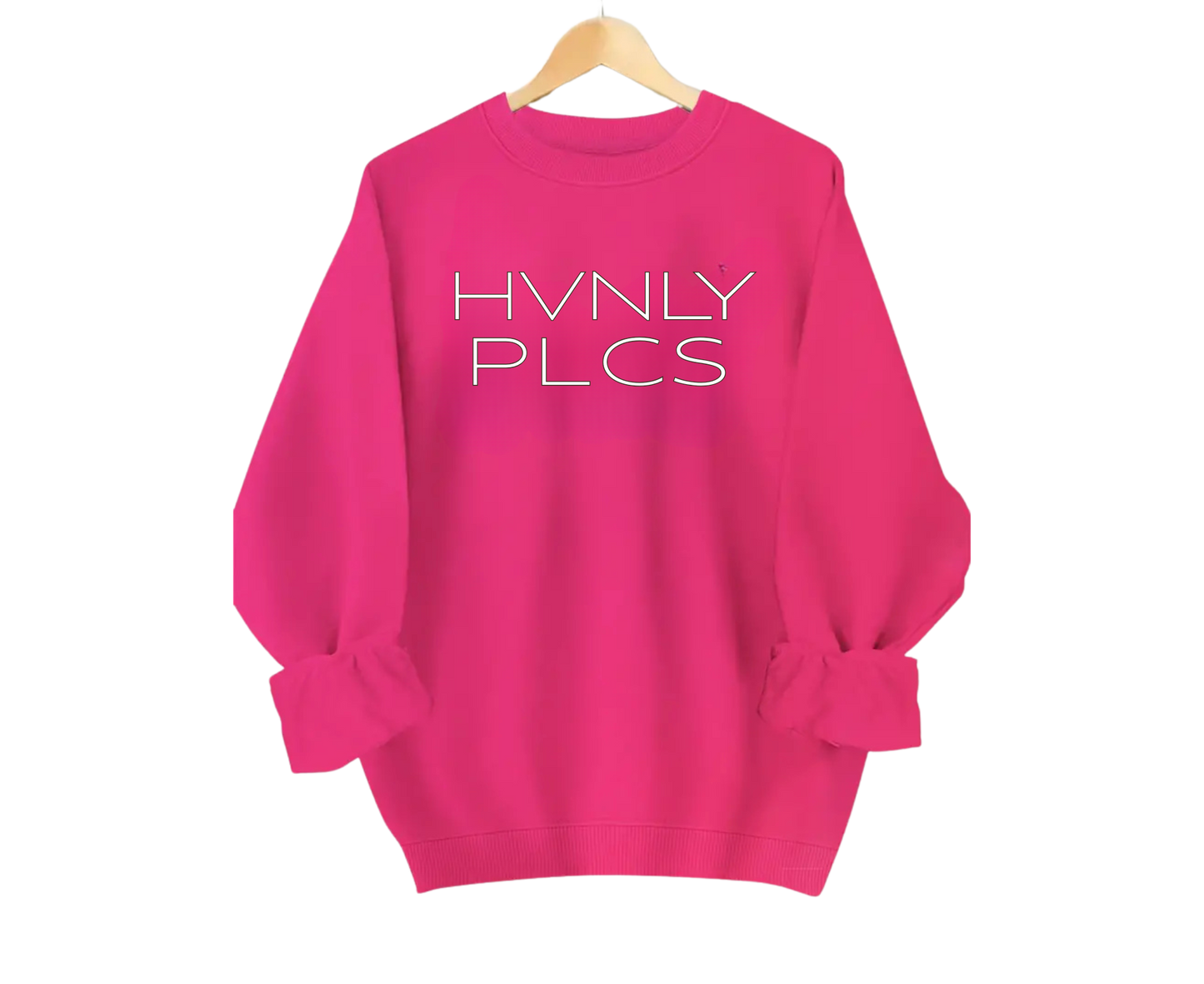 HOT PINK HVNLY PLCS Crewneck Sweatshirt